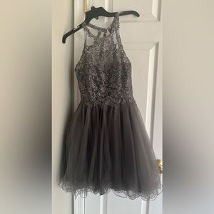 Coya collection gray sparkly homecoming dress size small